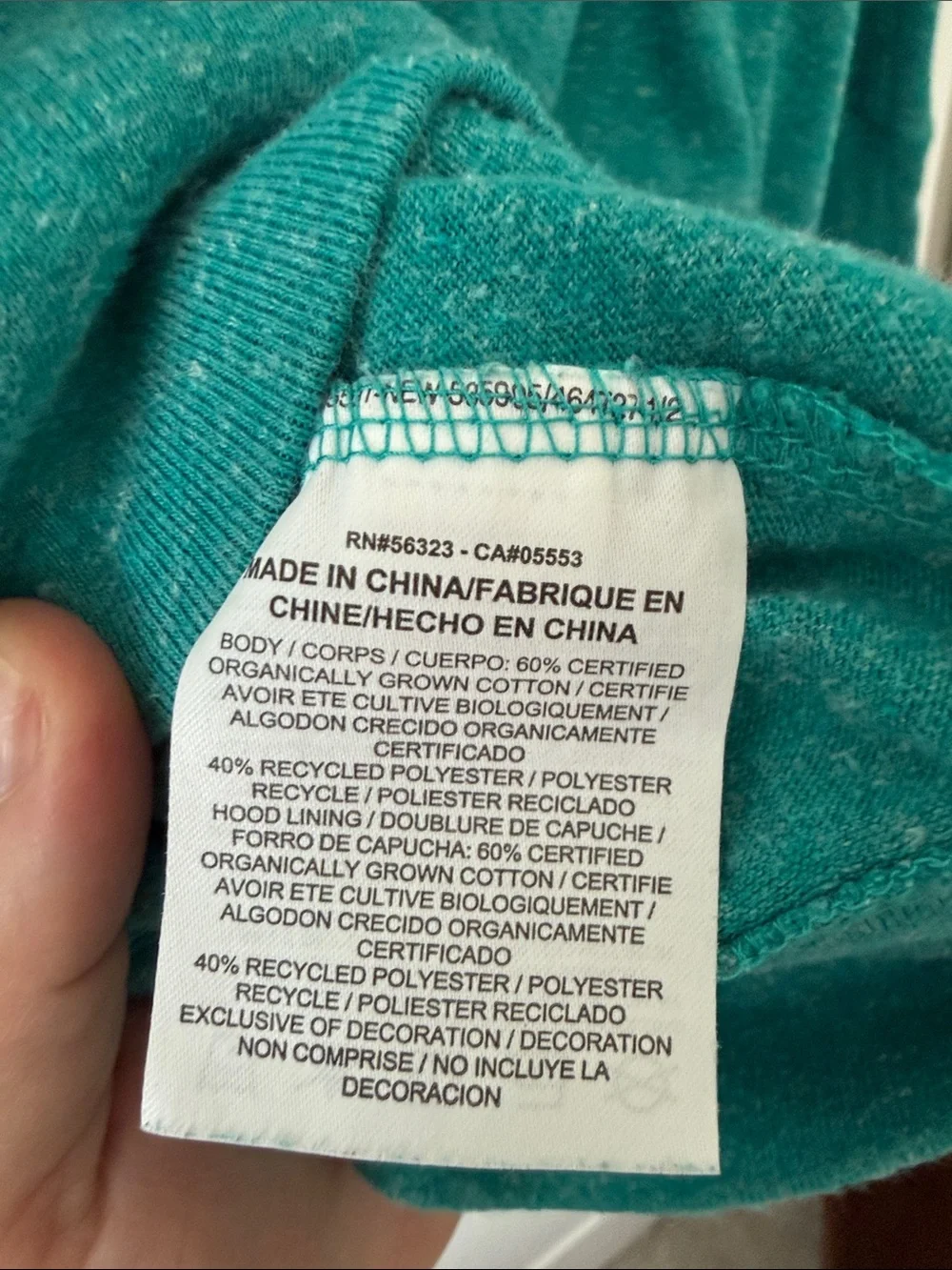 Nike Teal Zip Hoodie lightweight XL